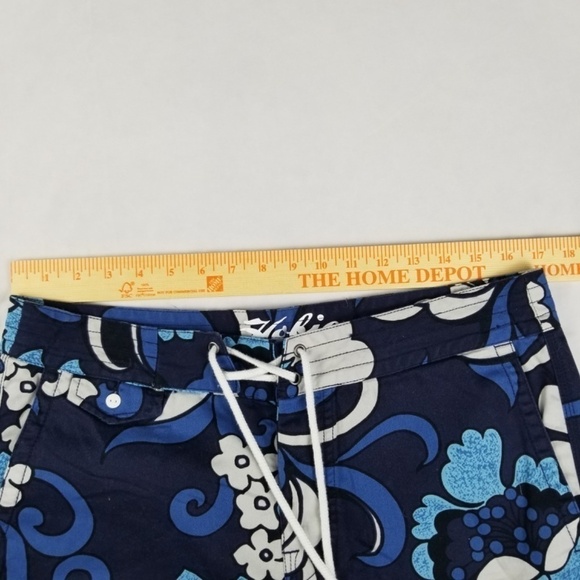 HOBIE BY HURLEY-  Men’s Size 32 Hybrid COTTON WALK/BOARD SHORTS- Floral Blue - Picture 13 of 14